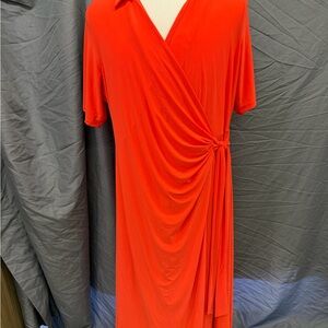 MSK Women's Orange Wrap Dress